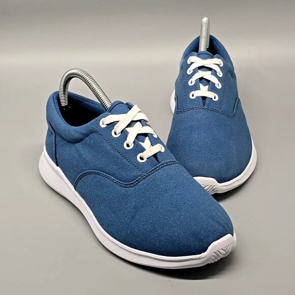 Propet FLICKER Blue Canvas Wide Sneakers Shoes Women’s Size 7 X(2E) - Picture 2 of 12